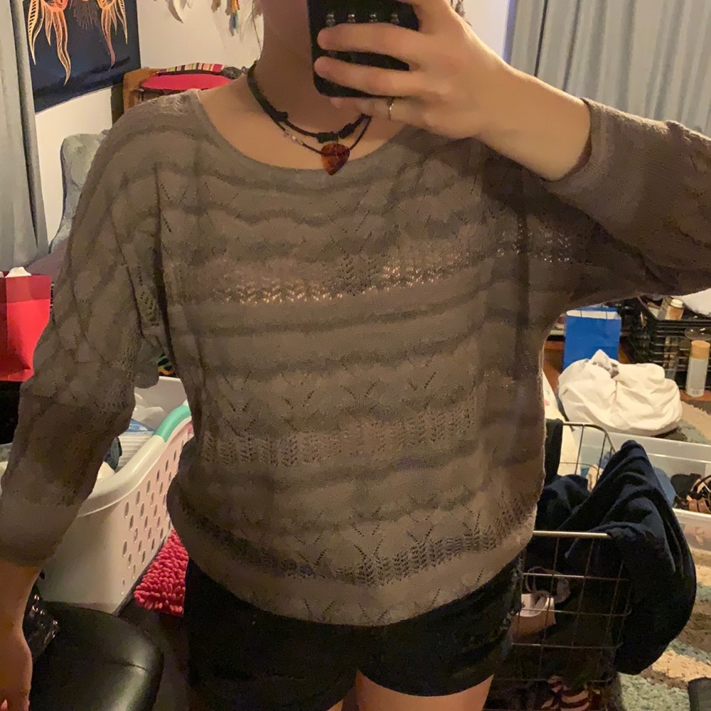 See through sweater